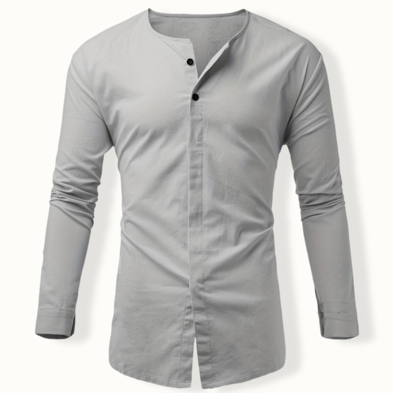 Suva Two Button Crew Neck Shirt
