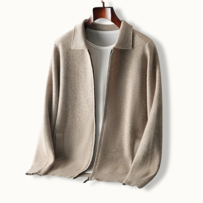 Luxe Cashmere Zip-Up Jacket