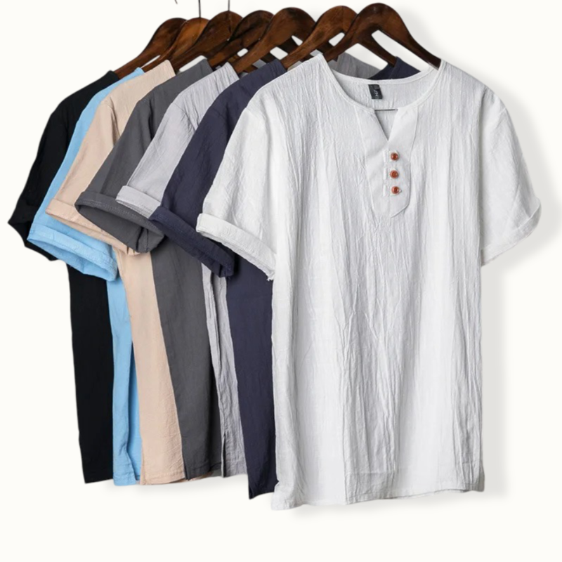 Sunderland Linen V Neck Shirt