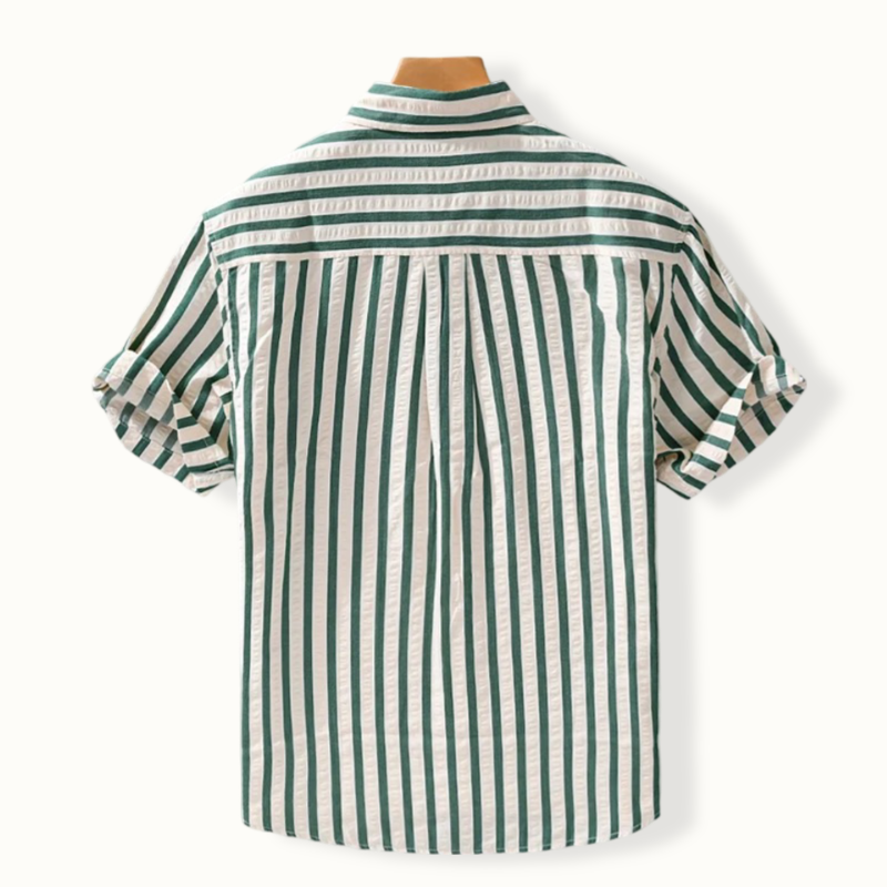Arriach Patchwork Striped Button Up