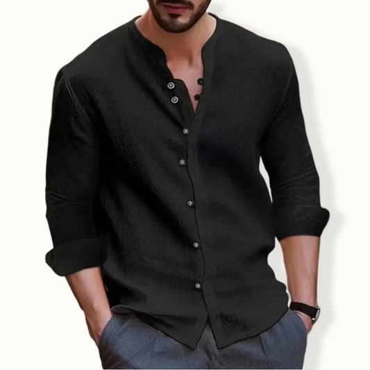 Monrovia Stand Collar Long Sleeve Shirt