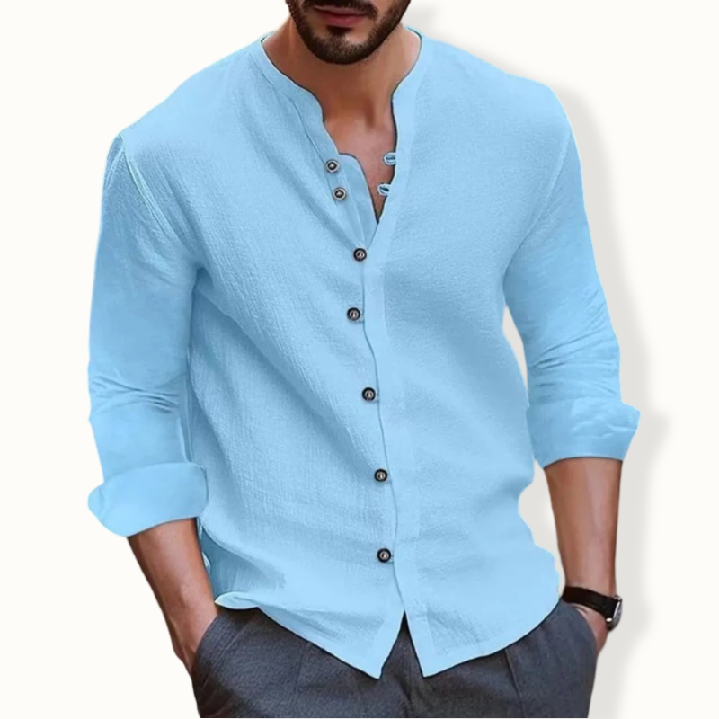 Monrovia Stand Collar Long Sleeve Shirt