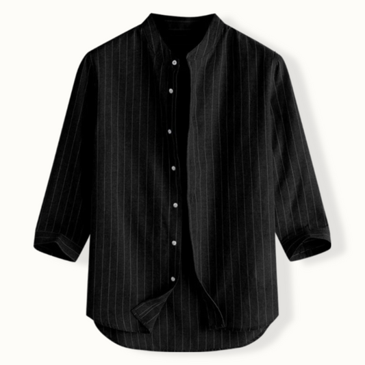 Asaph Stand Collar Button Up