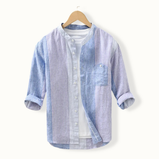 Traun Stripe Linen Button Up