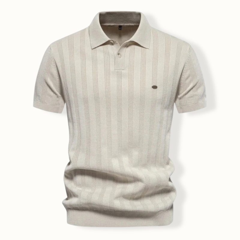 Calais Ribbed Knit Polo