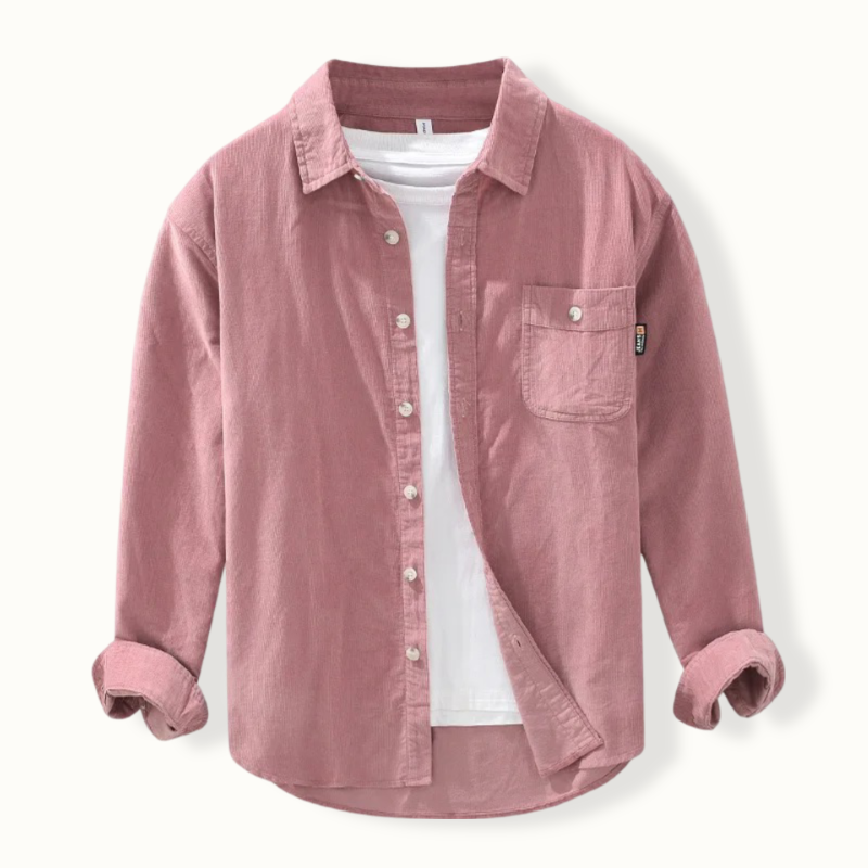 Forchtenstein Corduroy Single Pocket Button Up