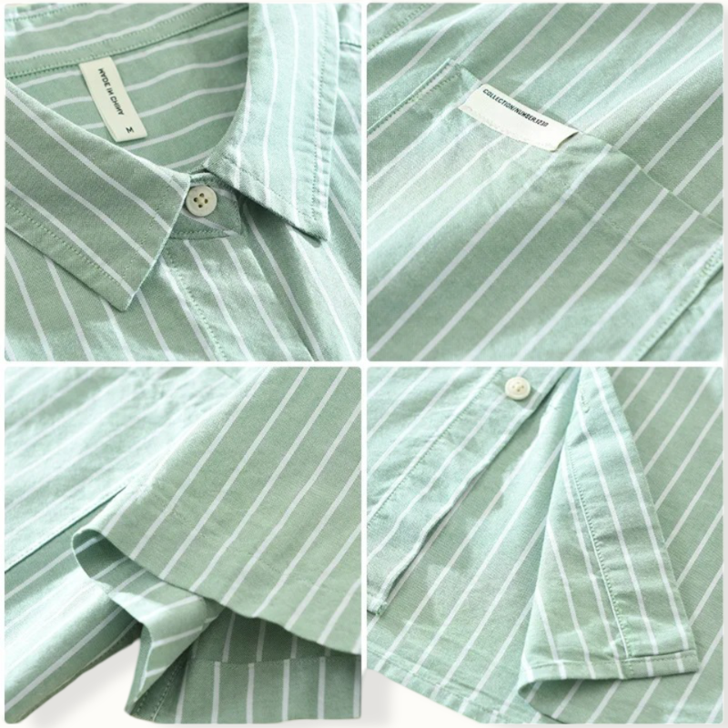 Acle Striped One Pocket Button Up