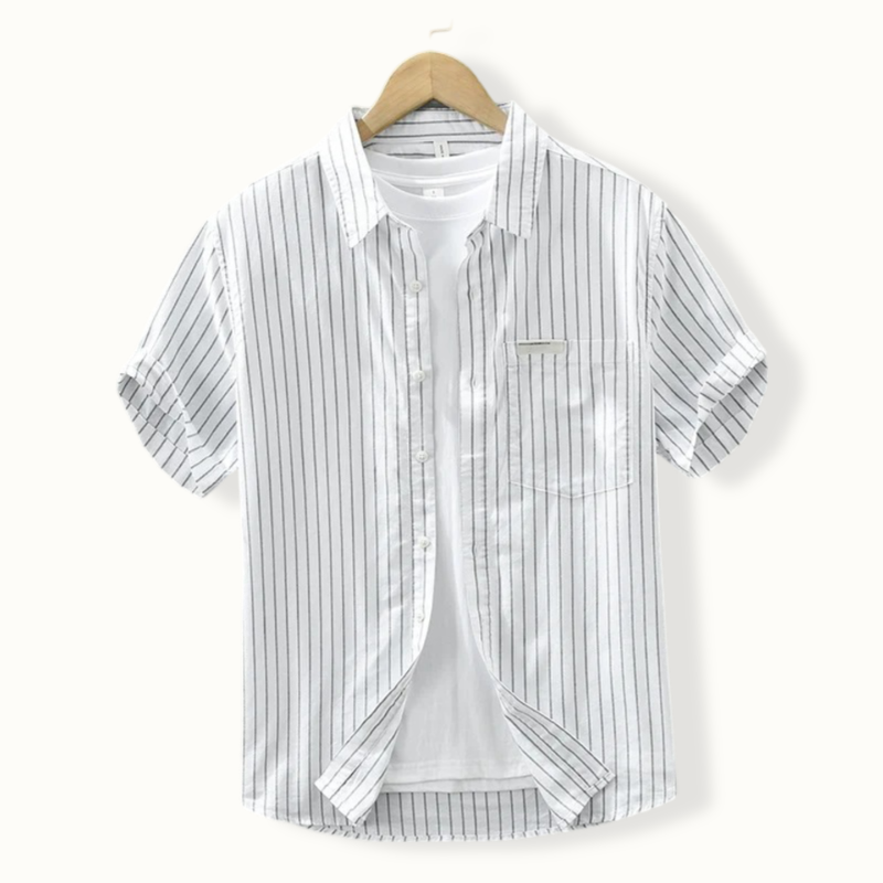 Acle Striped One Pocket Button Up
