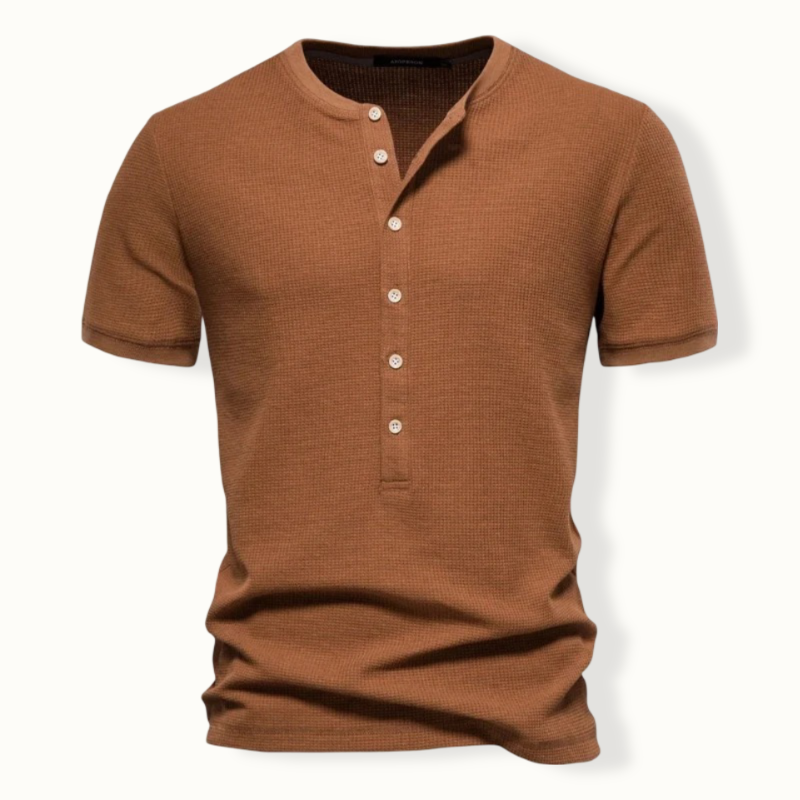 Beacu Waffle Henley Shirt