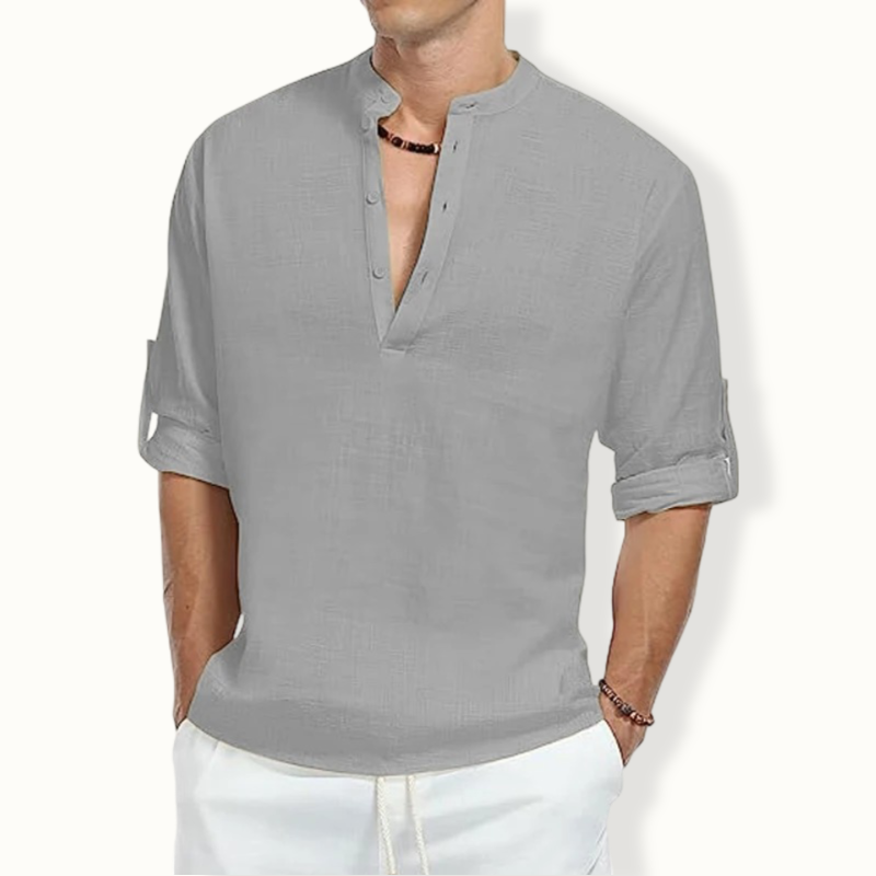 Praia Half Buttoned Henley Shirt