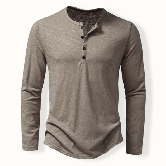 Dakar Henley Collar Long Sleeved T-shirt