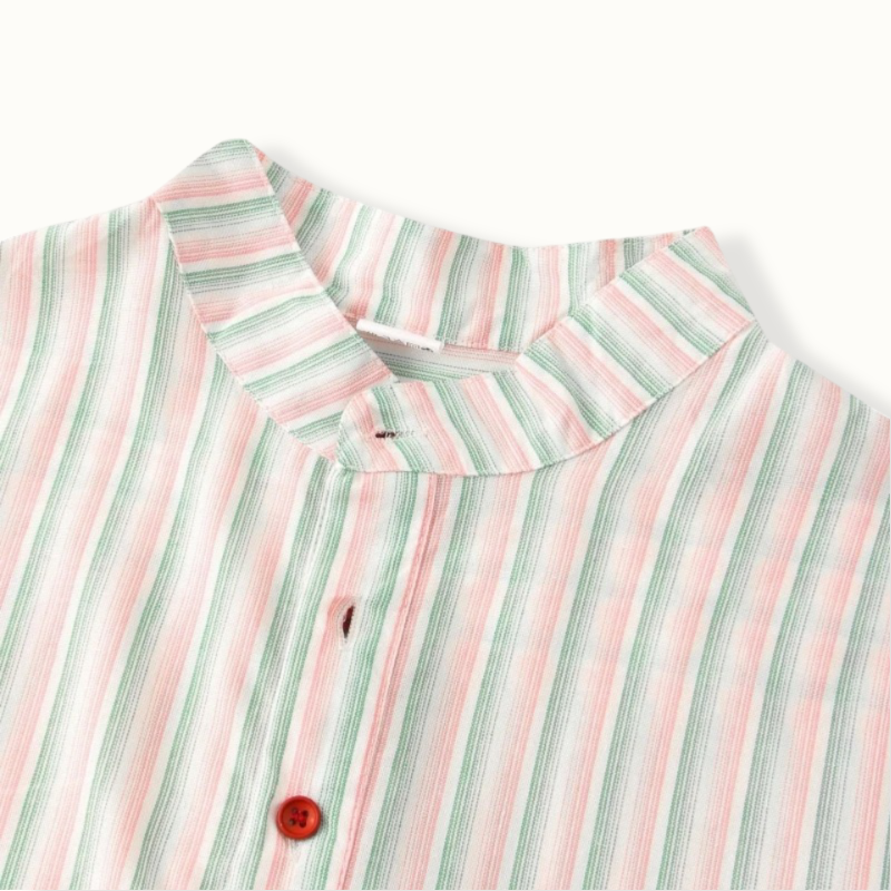 Honiara Round Collar Buttoned Shirt