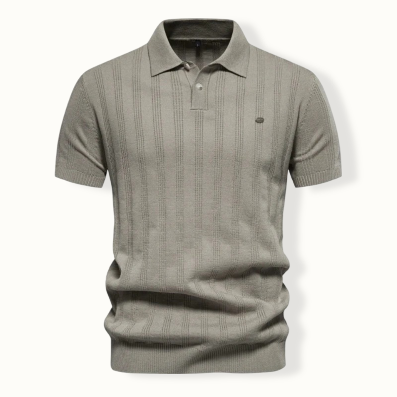 Calais Ribbed Knit Polo