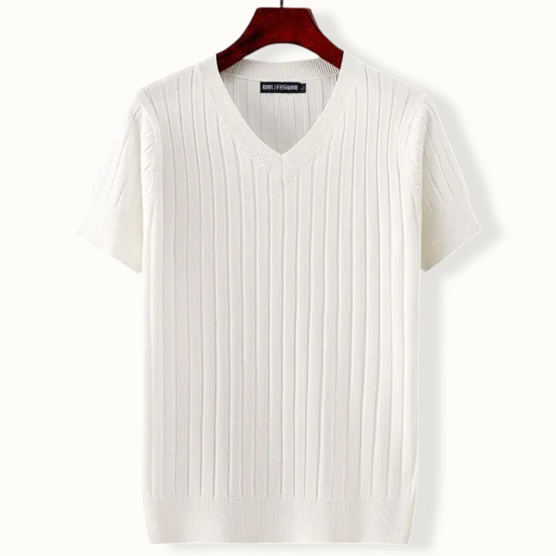 Halbturn	V Neck Knitted T Shirt