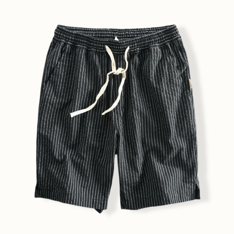 Abuja Striped Linen Shorts