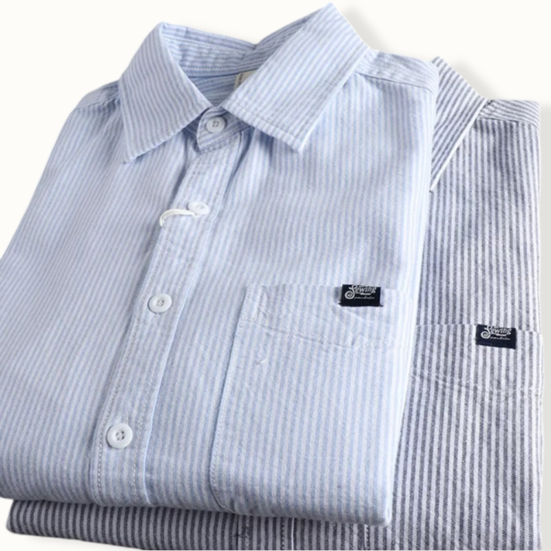Honiara Striped Single Pocket Button Up