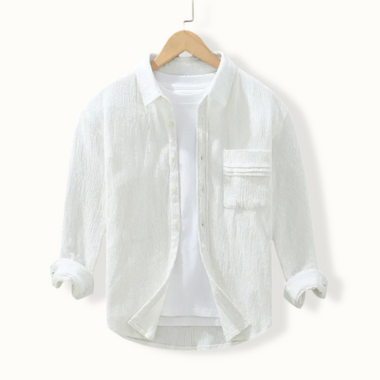 Juba Single Pocket Linen Button Up
