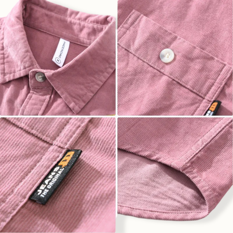Forchtenstein Corduroy Single Pocket Button Up