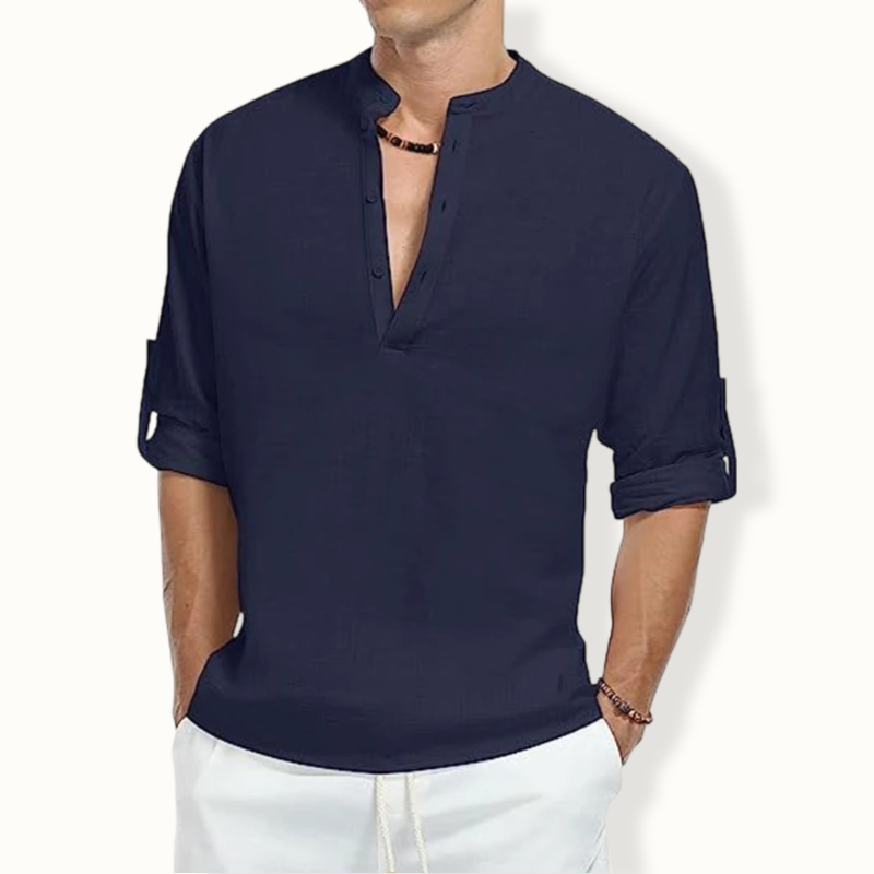 Praia Half Buttoned Henley Shirt