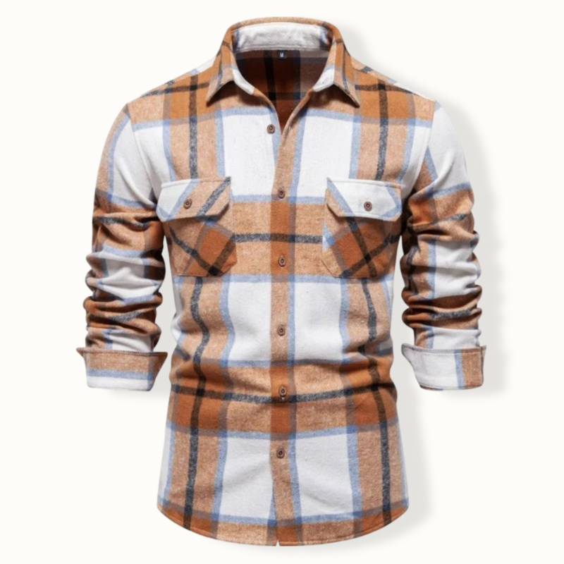 Lore Plaid Double Pocket Button Up