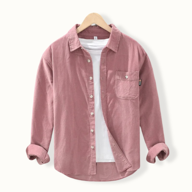 Forchtenstein Corduroy Single Pocket Button Up