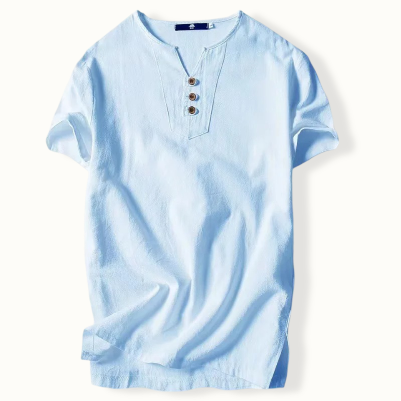 Sunderland Linen V Neck Shirt