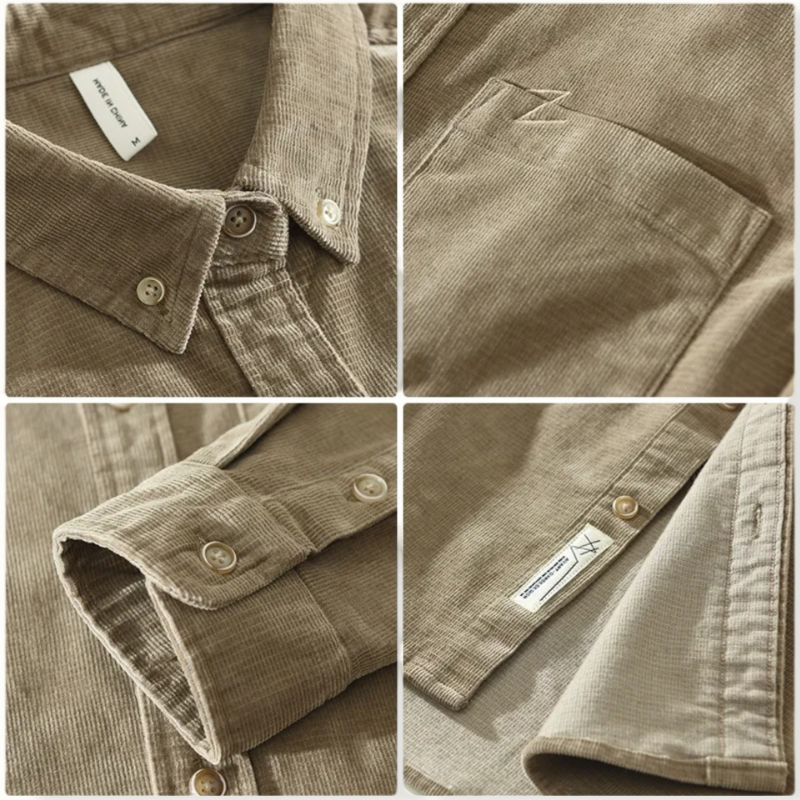 Damascus Long Sleeve Corduroy Button Up