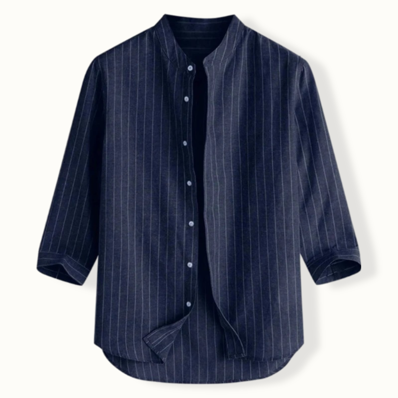 Asaph Stand Collar Button Up