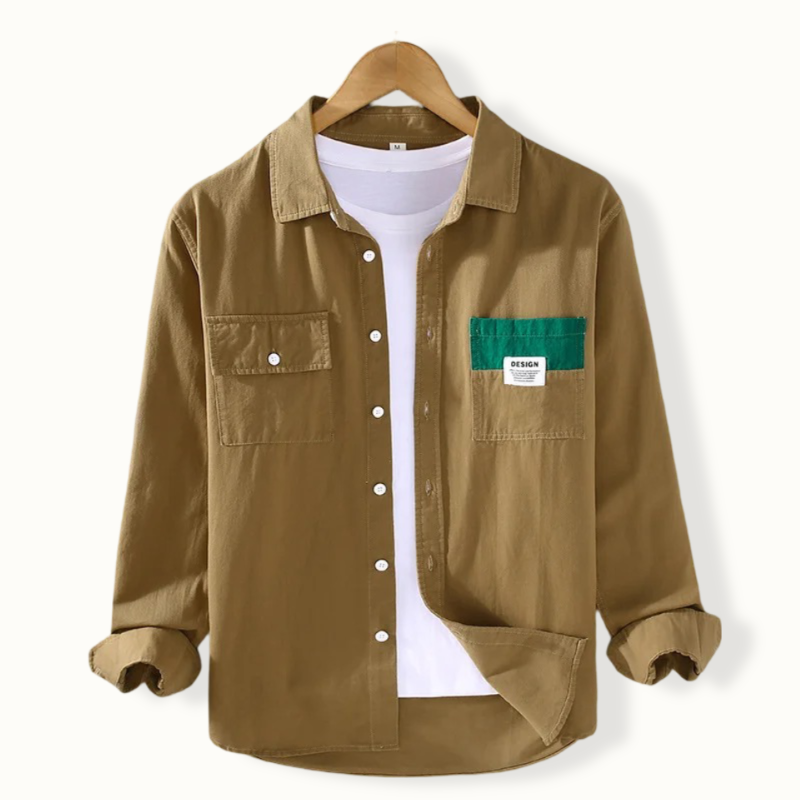 Quito Patchwork Lapel Button Up