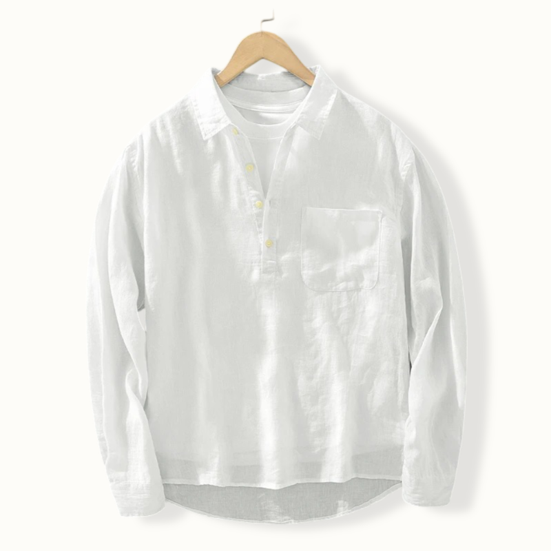 Belgrade Loose Long Sleeve Linen Shirt