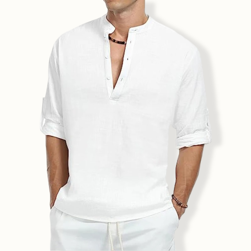 Praia Half Buttoned Henley Shirt
