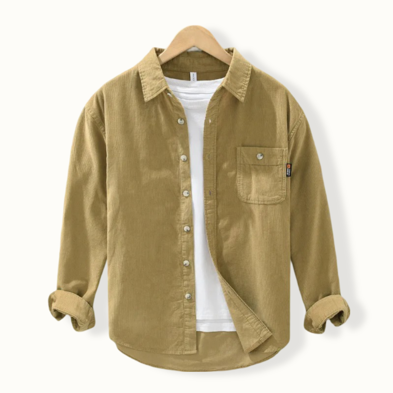 Forchtenstein Corduroy Single Pocket Button Up