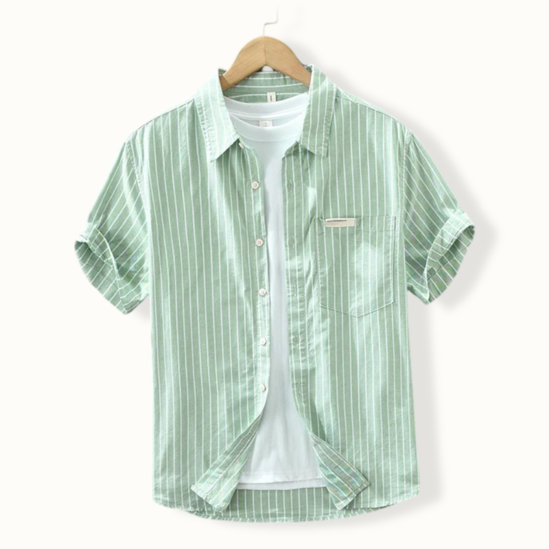 Acle Striped One Pocket Button Up