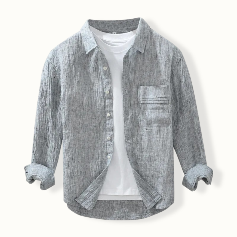 Juba Single Pocket Linen Button Up