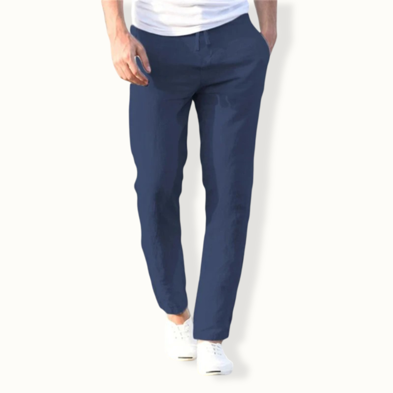 Lurnfeld	Solid Color Linen Pants