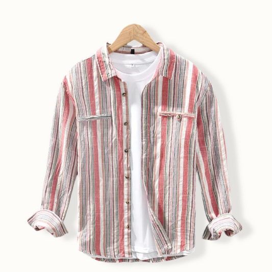 Dushanbe Double Pocket Linen Button Up