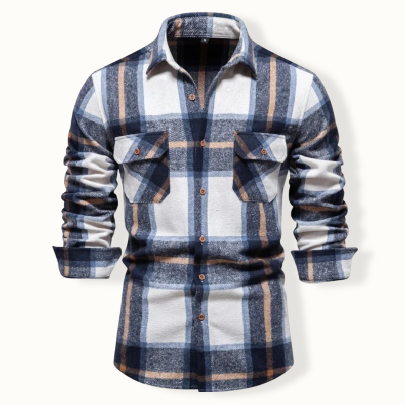 Lore Plaid Double Pocket Button Up