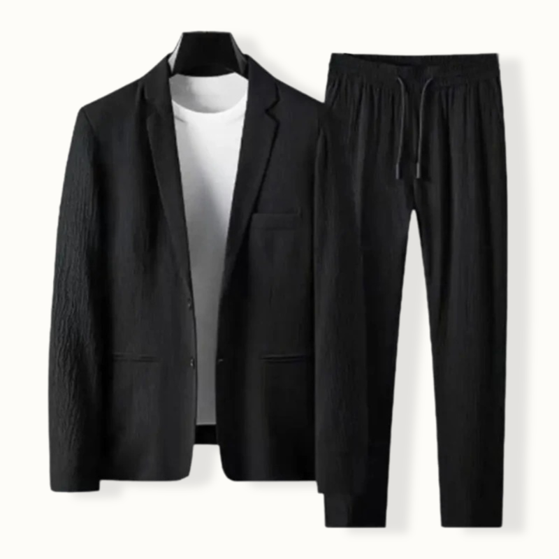 Harare Pleated Blazer and Drawstring Pants