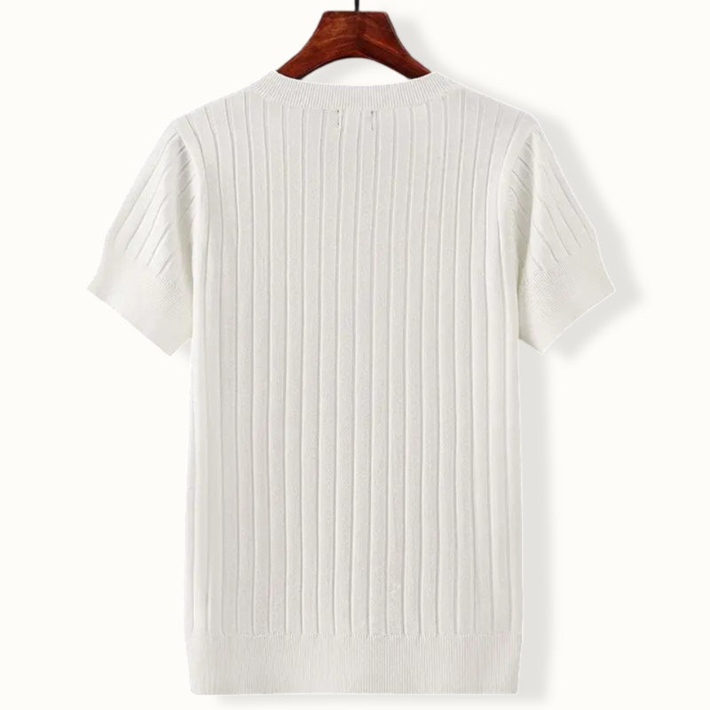 Halbturn	V Neck Knitted T Shirt