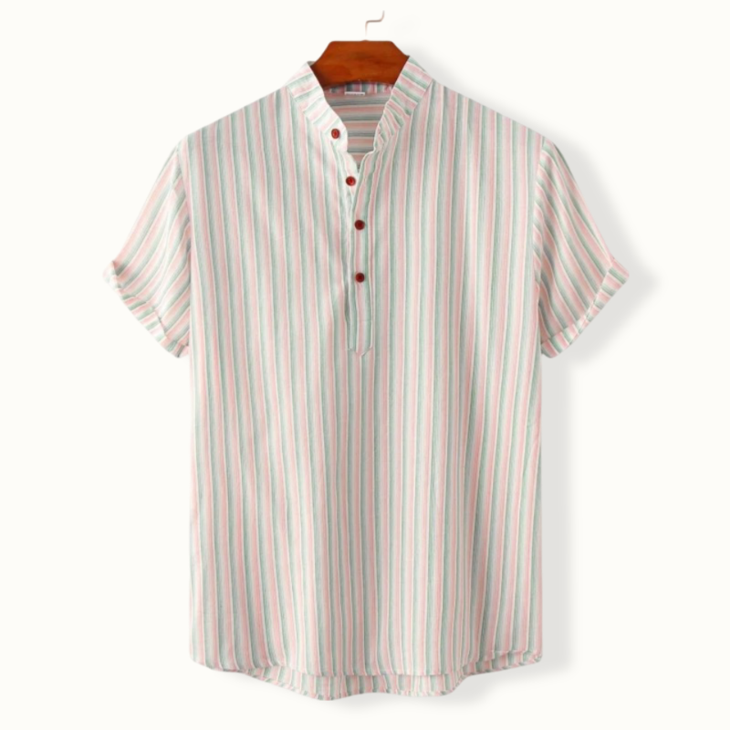 Honiara Round Collar Buttoned Shirt