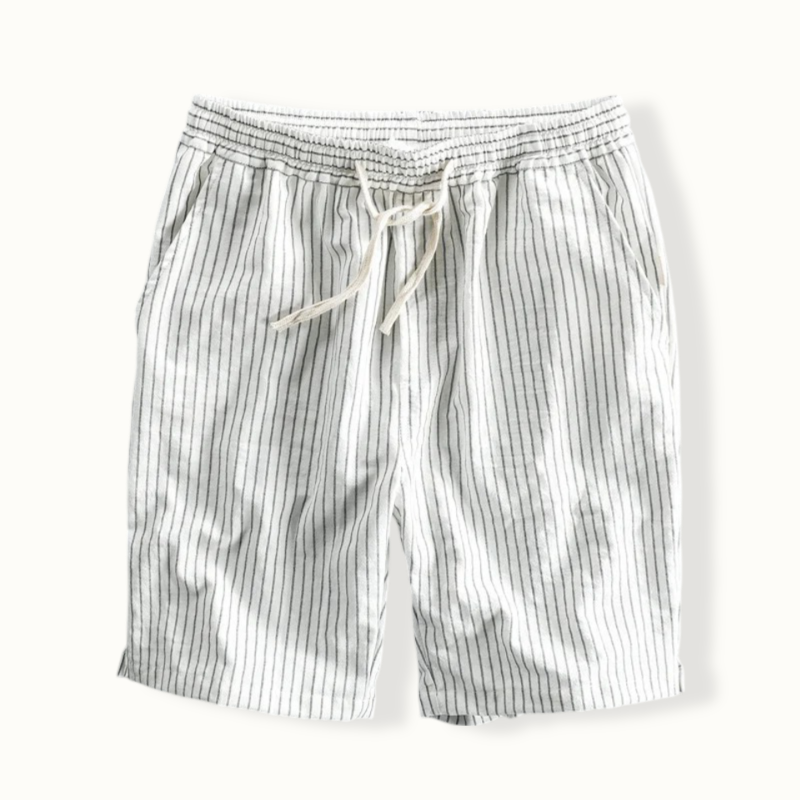 Abuja Striped Linen Shorts