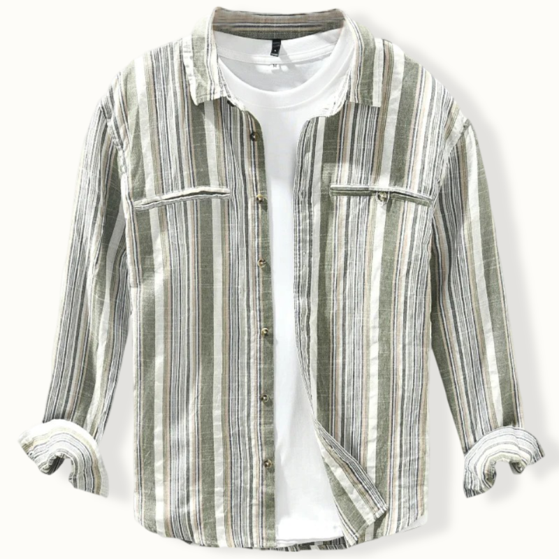 Dushanbe Double Pocket Linen Button Up
