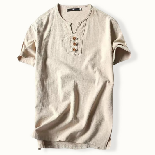 Sunderland Linen V Neck Shirt