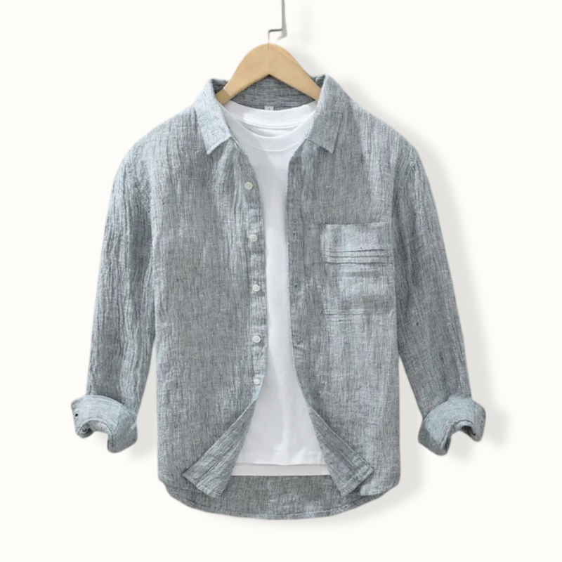 Juba Single Pocket Linen Button Up