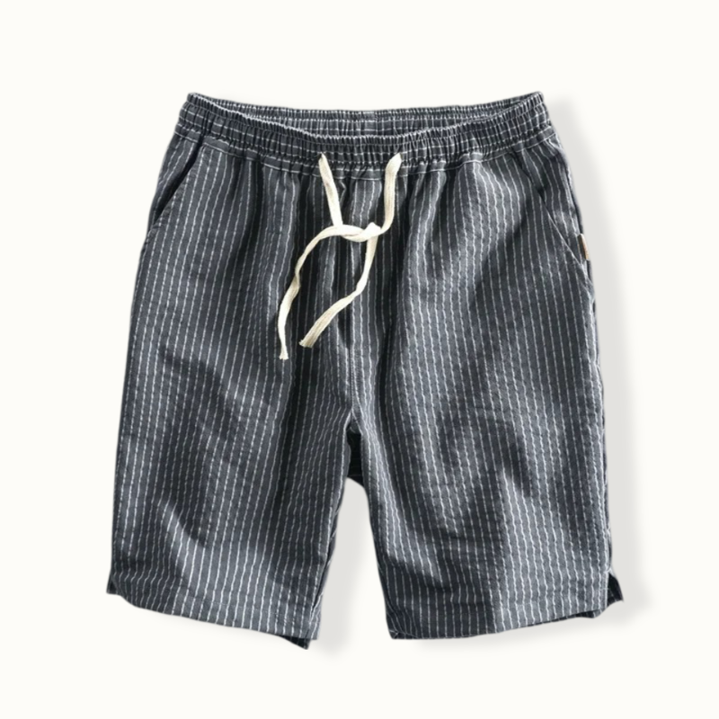 Abuja Striped Linen Shorts