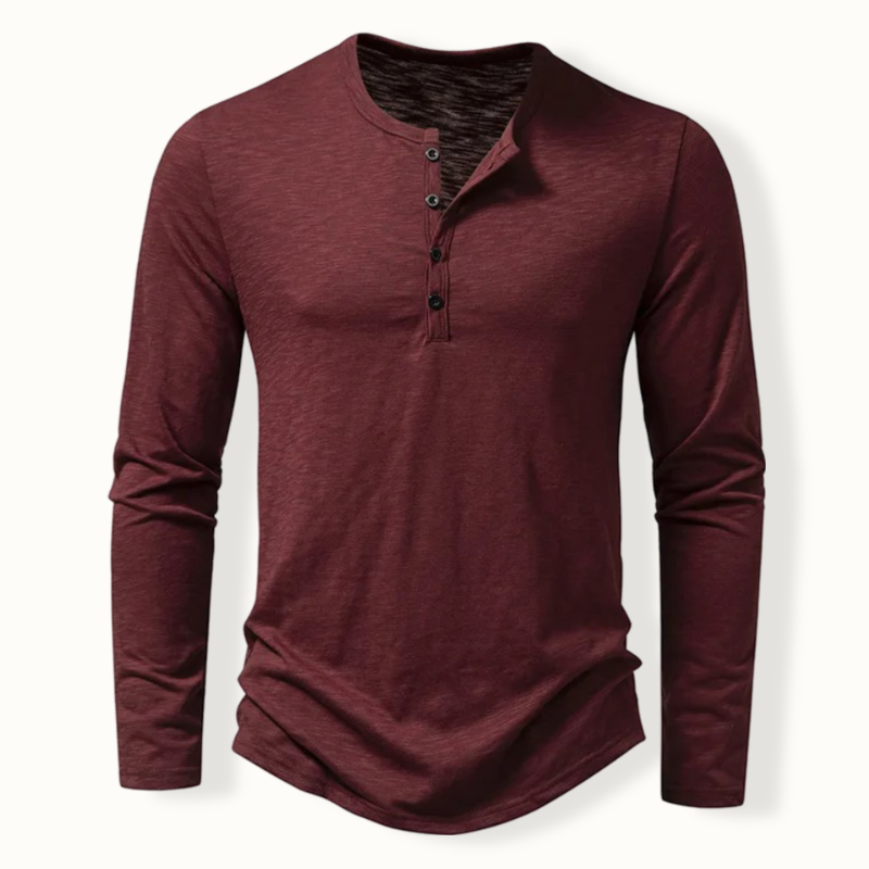 Dakar Henley Collar Long Sleeved T-shirt