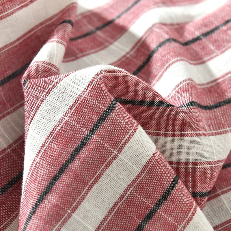 Algiers Striped Linen Long Sleeve Button Up