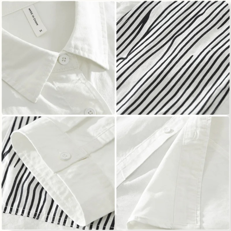 Reno Stripe Patchwork Button Up