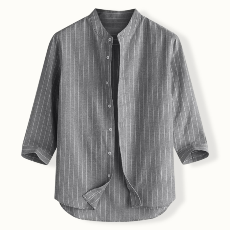 Asaph Stand Collar Button Up