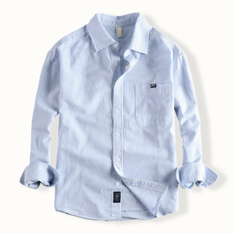 Honiara Striped Single Pocket Button Up